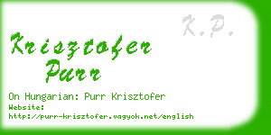 krisztofer purr business card